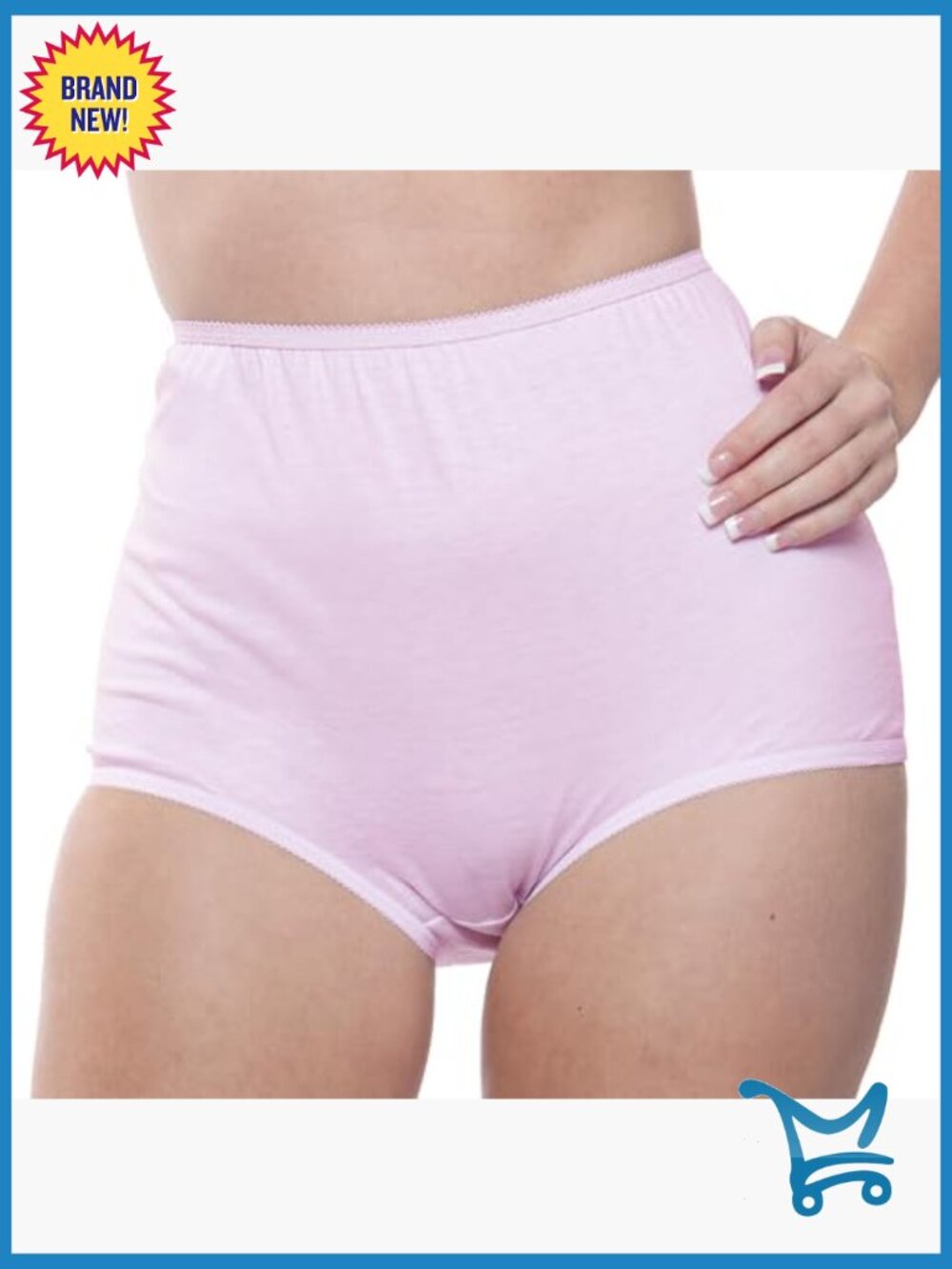 10-Pack Soft Cotton Full Coverage High Rise Brief Panties - Picture 4 of 6